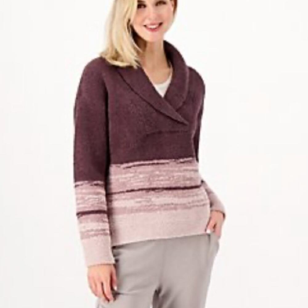 Barefoot Dreams CozyChic Shawl Collar Pullover sz M